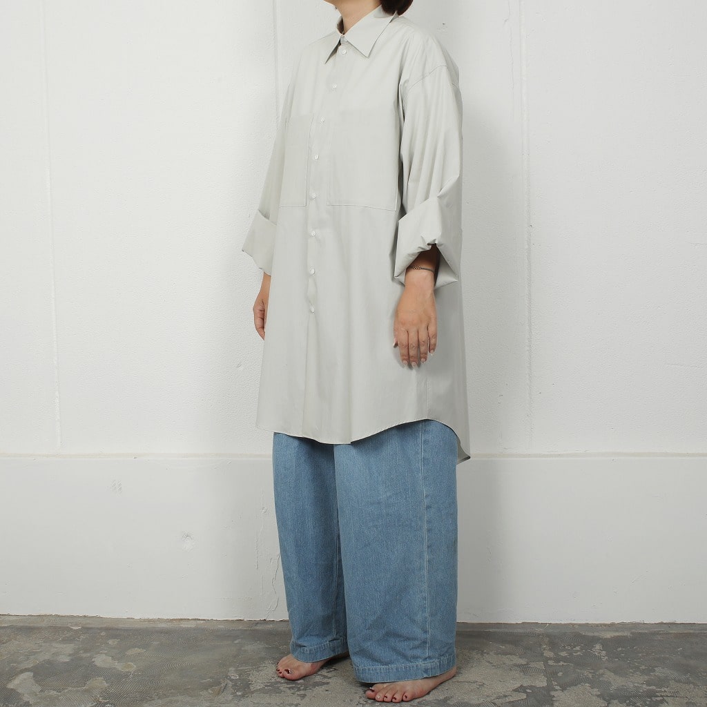ATHA アタ ロングシャツ スビンコットン フリーサイズ ライトグレー 120/2 SUVIN COTTON LONG SHIRTS GRAY
