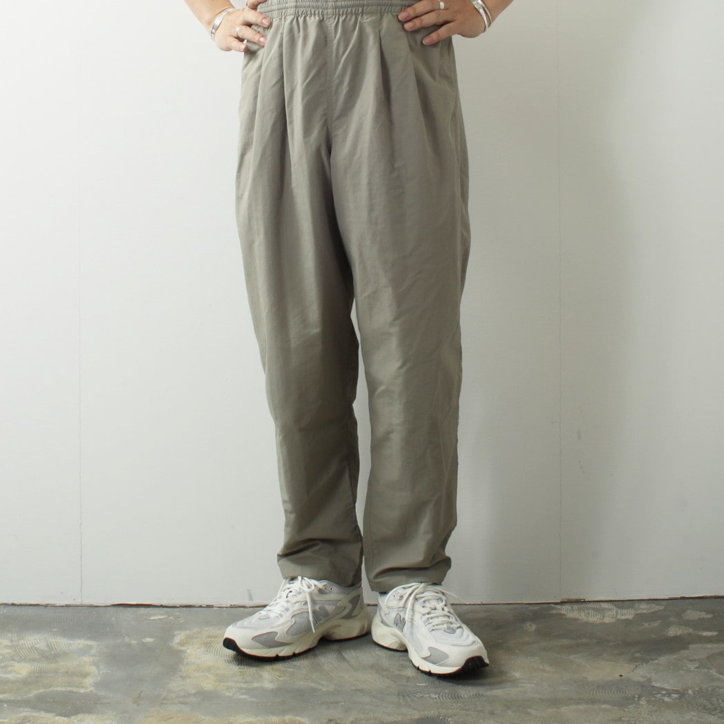 BURLAP OUTFITTER バーラップアウトフィッター サプレックスナイロン トラックパンツ グレージュ TRACK PANT BRINDLE