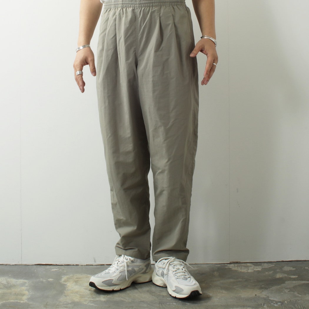 BURLAP OUTFITTER バーラップアウトフィッター サプレックスナイロン トラックパンツ グレージュ TRACK PANT BRINDLE