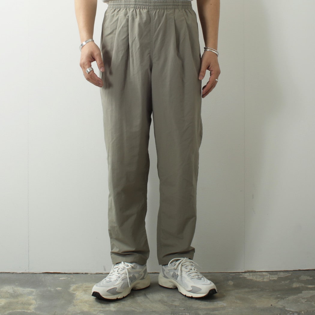 BURLAP OUTFITTER バーラップアウトフィッター サプレックスナイロン トラックパンツ グレージュ TRACK PANT BRINDLE
