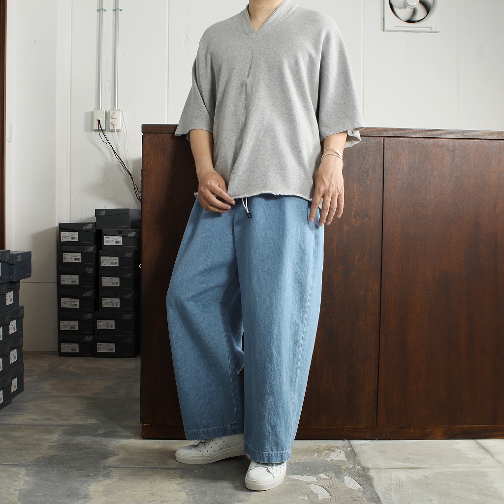 ATHA アタ カフタンシャツ グレー COMBED FRENCH TERRY KAFTAN H/S MOKU