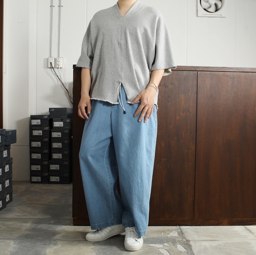 ATHA アタ カフタンシャツ グレー COMBED FRENCH TERRY KAFTAN H/S 