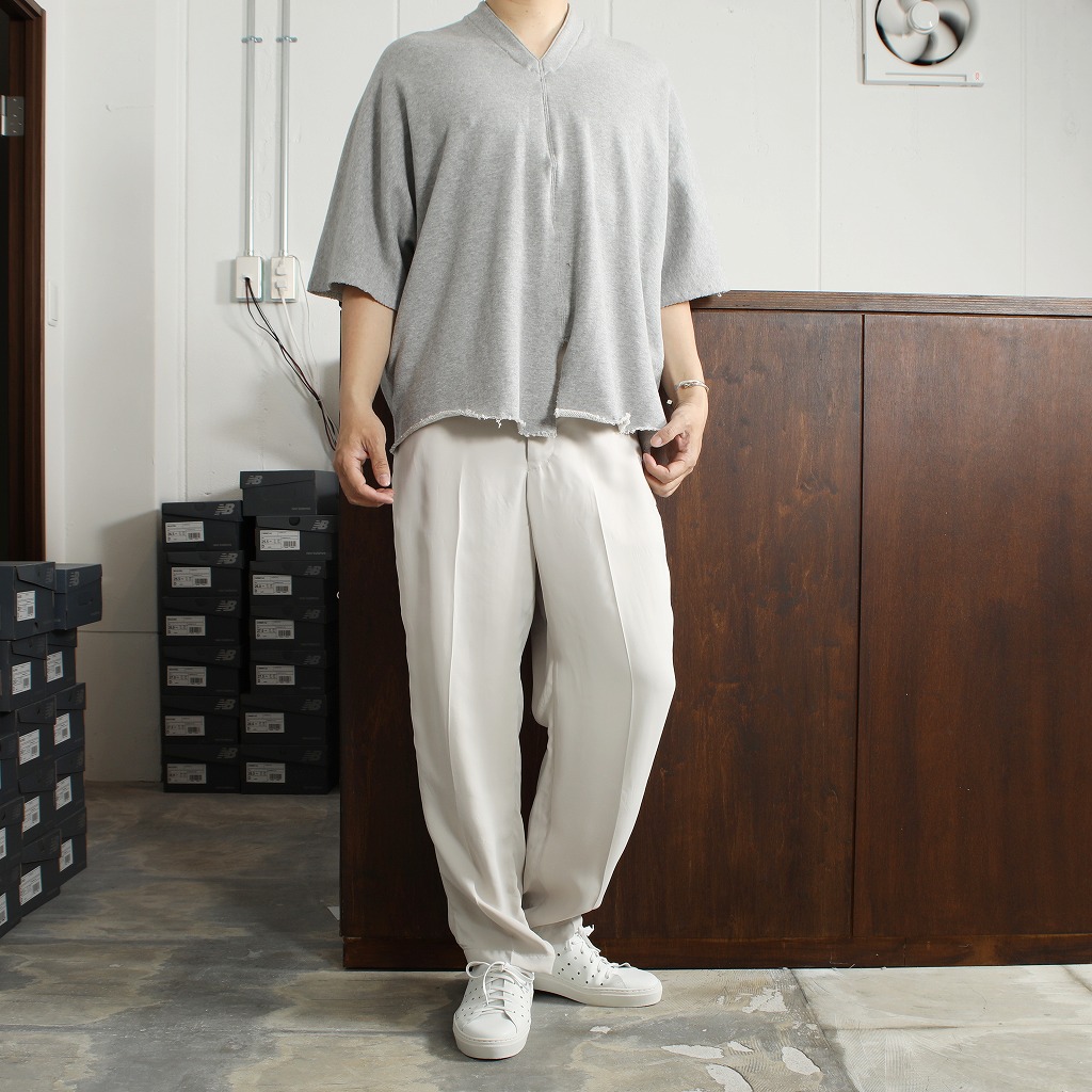 ATHA アタ カフタンシャツ グレー COMBED FRENCH TERRY KAFTAN H/S MOKU