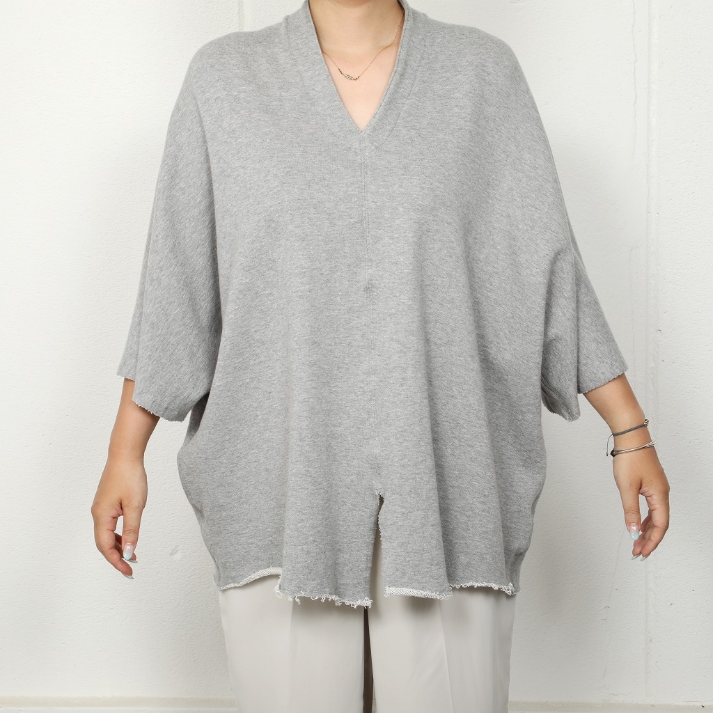 ATHA アタ カフタンシャツ グレー COMBED FRENCH TERRY KAFTAN H/S MOKU