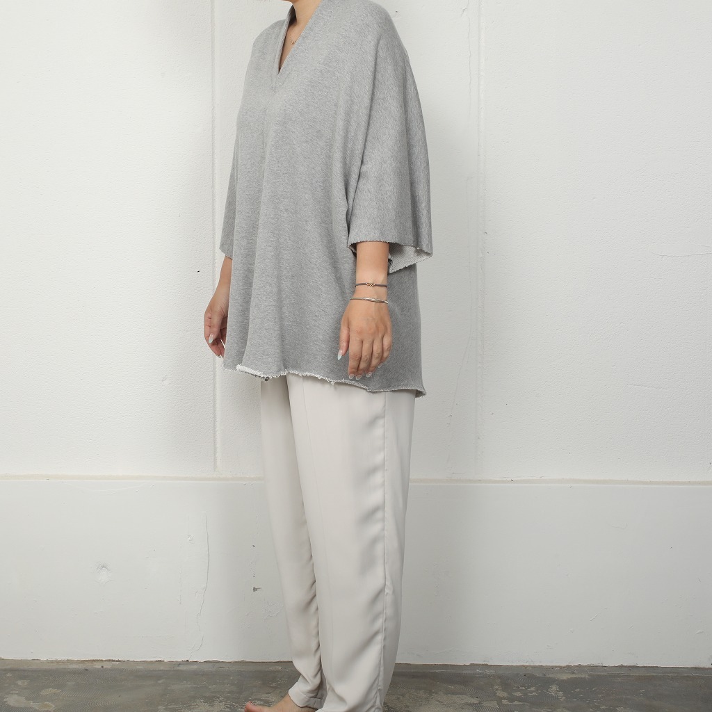ATHA アタ カフタンシャツ グレー COMBED FRENCH TERRY KAFTAN H/S MOKU