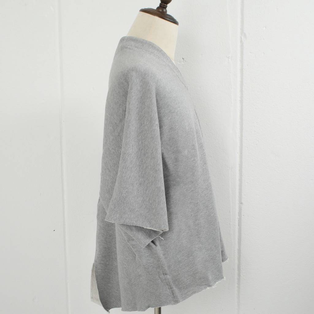 ATHA アタ カフタンシャツ グレー COMBED FRENCH TERRY KAFTAN H/S MOKU