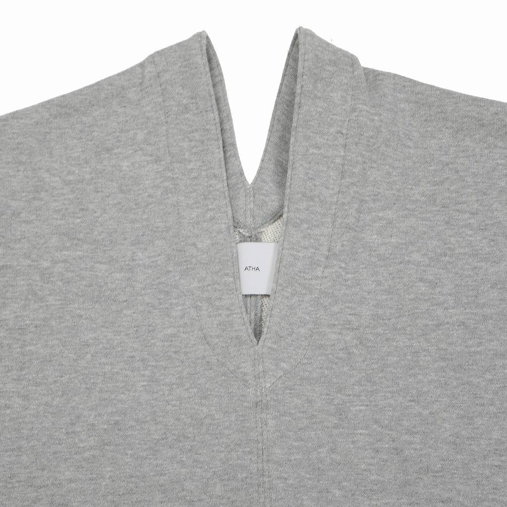 ATHA アタ カフタンシャツ グレー COMBED FRENCH TERRY KAFTAN H