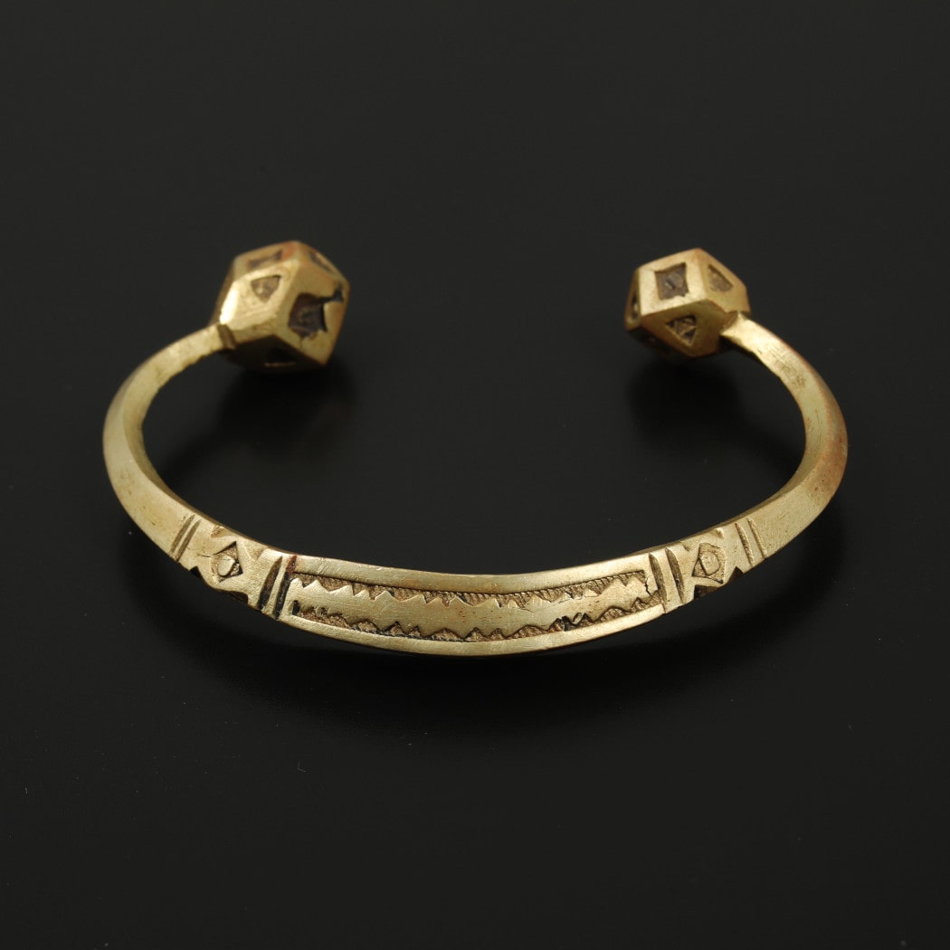 Touareg Vintage Brass Bangle  ゴールド F