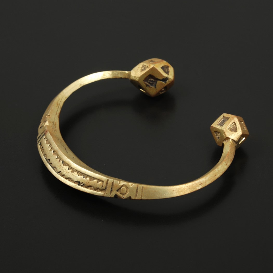 Touareg Vintage Brass Bangle  ゴールド F