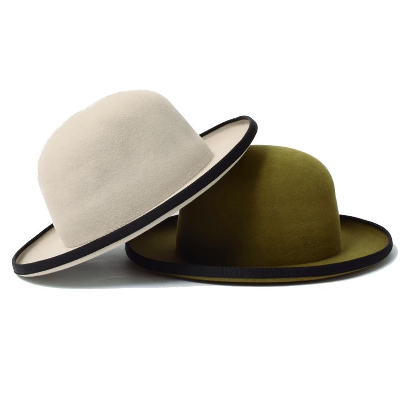 SUPERDUPER ブラック ウールフェルトハット SUPERDUPER ブラック ウールフェルトハット J6234z1 ▽SUPER DUPER