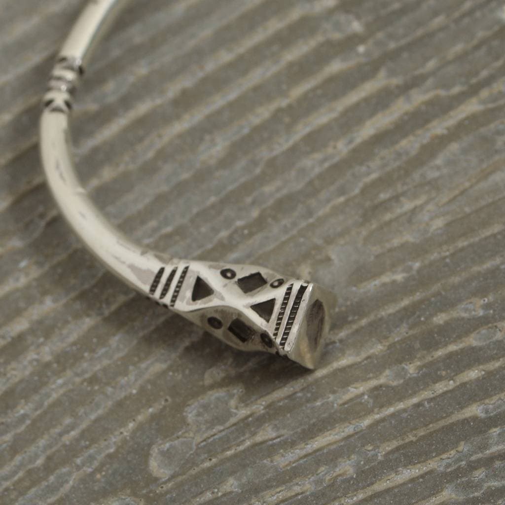 Tuareg Silver Bracelet Handmade Tribal Bangle Cuff Sterling