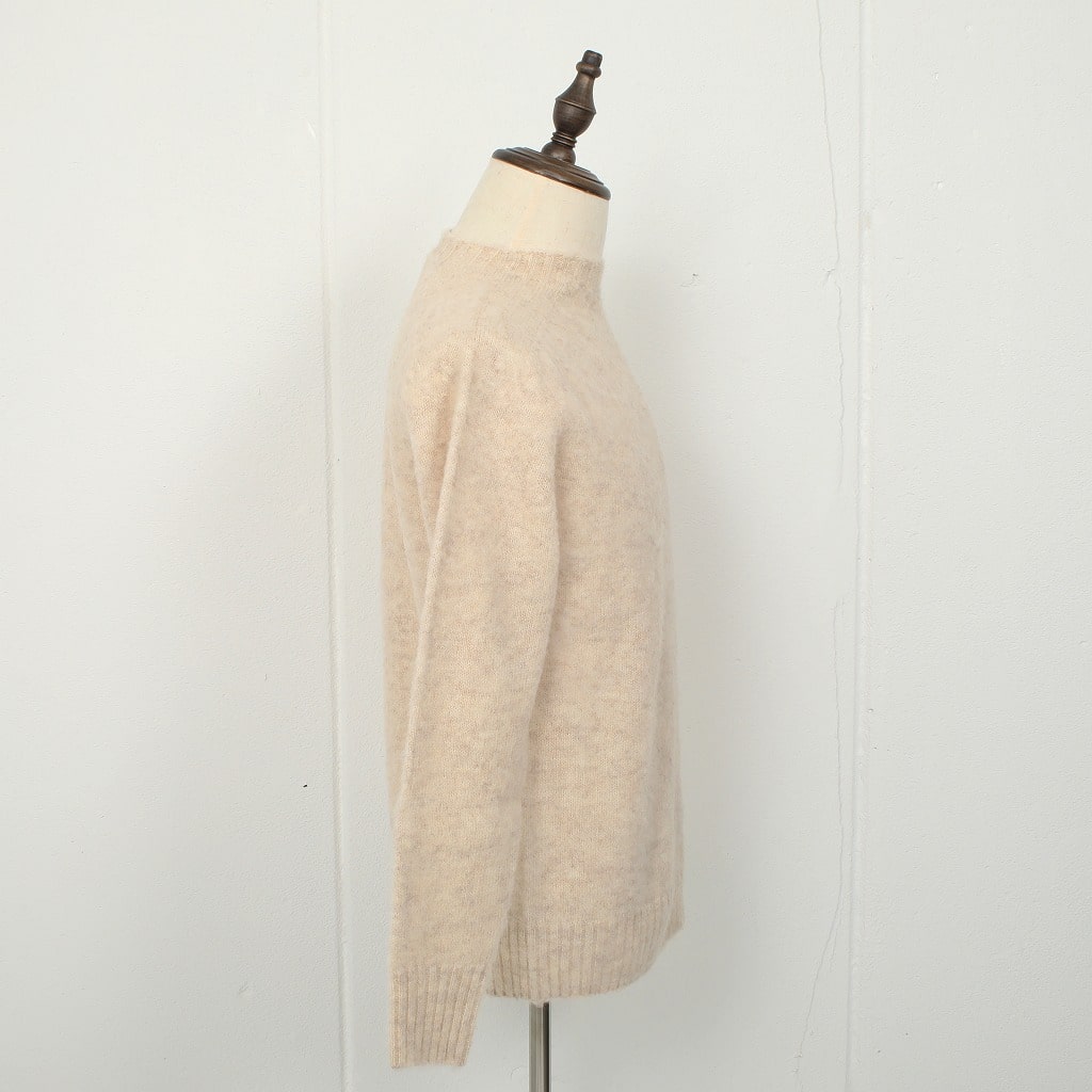 SCYE BASICS サイ シェットランドウール ブラッシュド クルーネックニット オートミール Shetland Wool Brushed Sweate