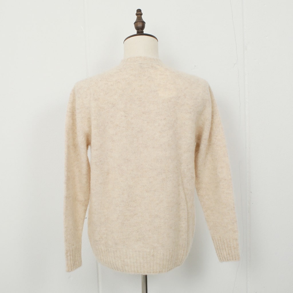 SCYE BASICS サイ シェットランドウール ブラッシュド クルーネックニット オートミール Shetland Wool Brushed Sweate