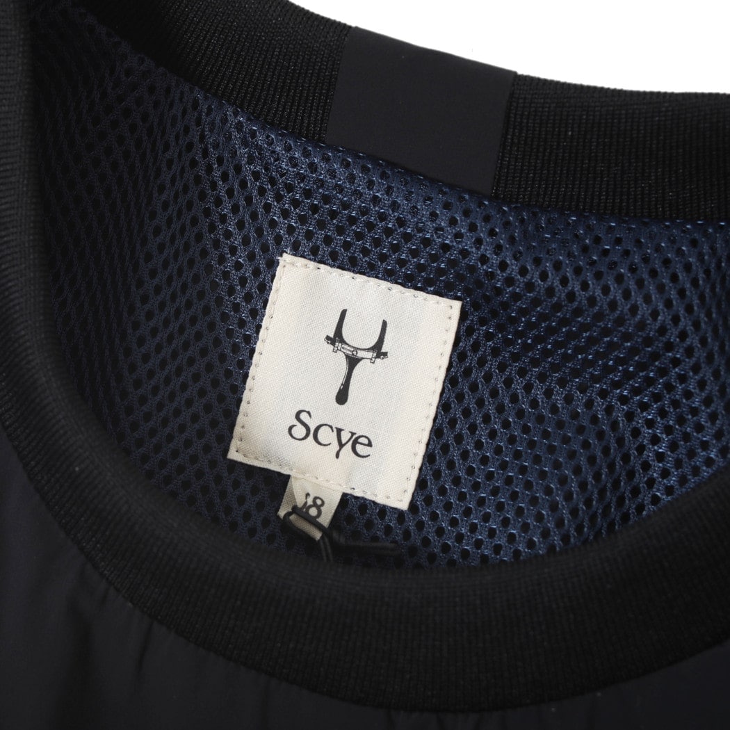 Scye サイ ナイロン 2way ストレッチ イージーケア Tシャツ ブラック