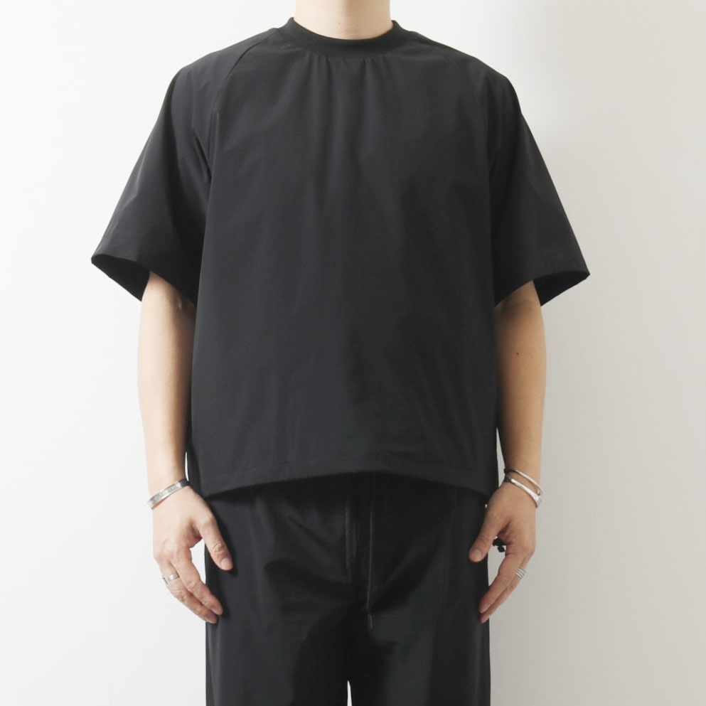 Scye サイ ナイロン 2way ストレッチ イージーケア Tシャツ ブラック