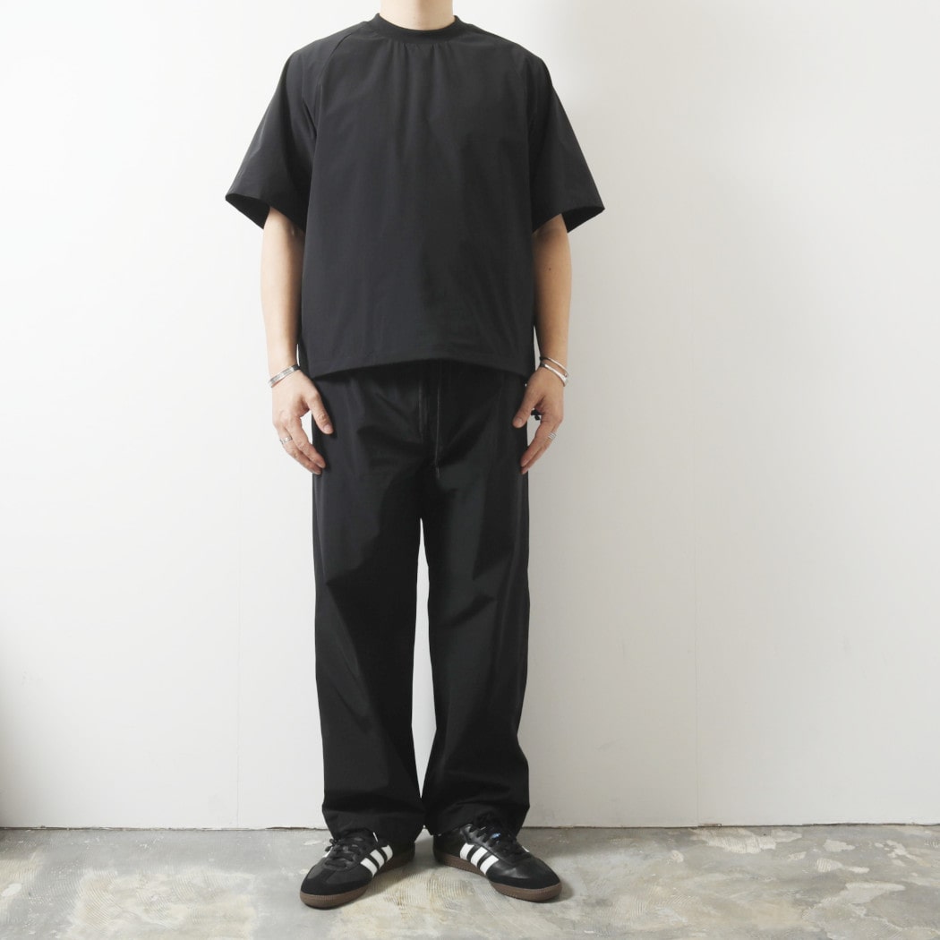 Scye サイ ナイロン 2way ストレッチ イージーケア Tシャツ ブラック