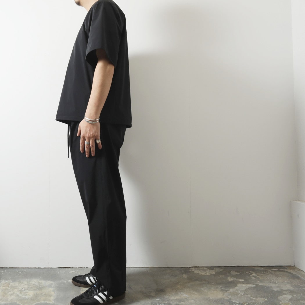 Scye サイ ナイロン 2way ストレッチ イージーケア Tシャツ ブラック