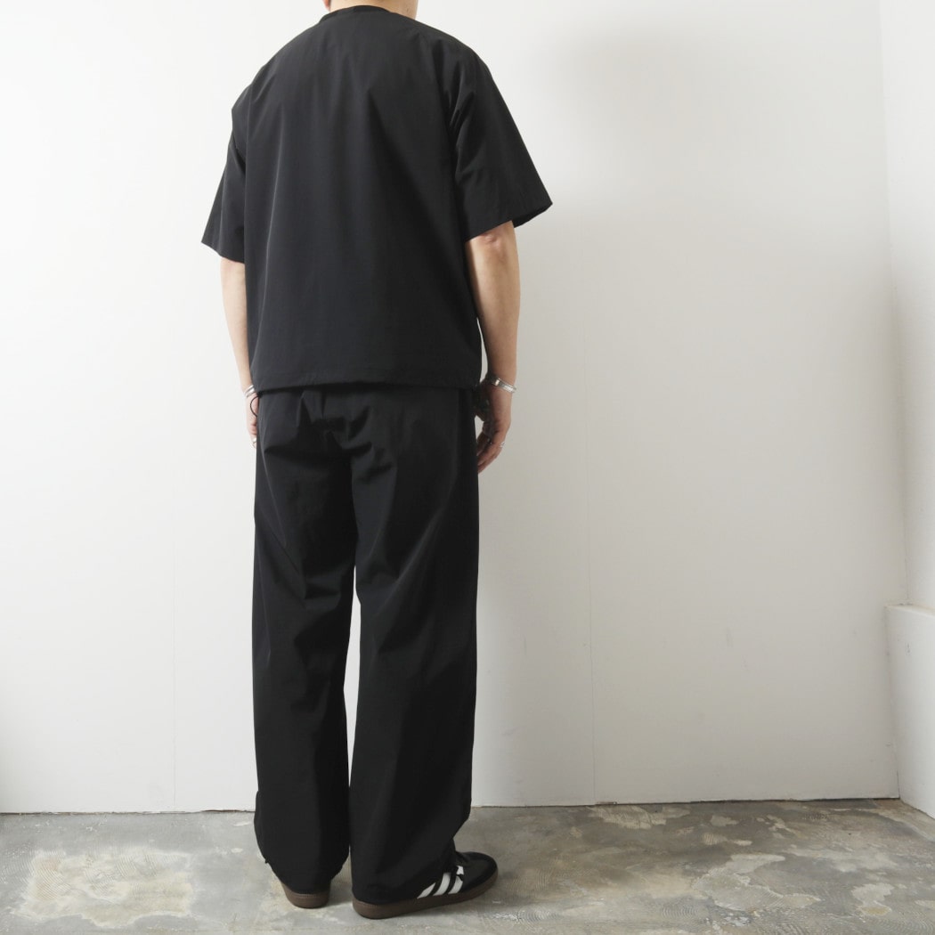 Scye サイ ナイロン 2way ストレッチ イージーケア Tシャツ ブラック