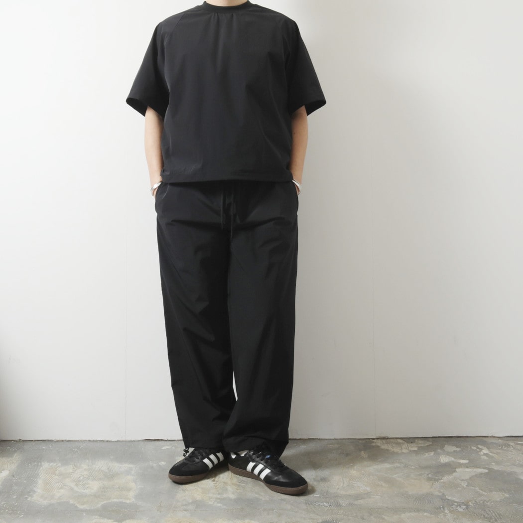 Scye サイ ナイロン 2way ストレッチ イージーケア Tシャツ ブラック