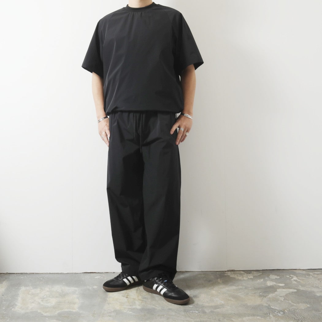 Scye サイ ナイロン 2way ストレッチ イージーケア Tシャツ ブラック