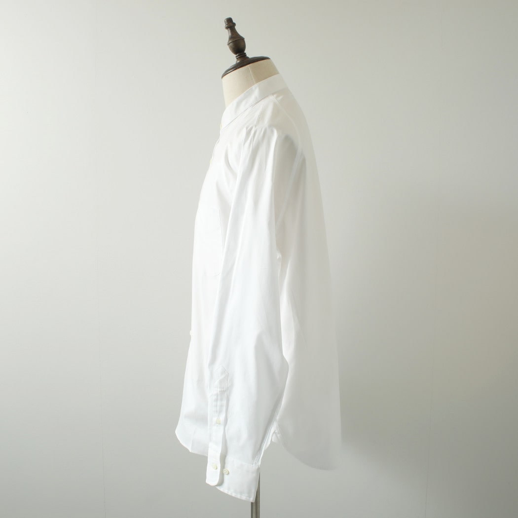 SCYE BASICS サイ ベーシックス シャツ フィンクスコットン ラグランスリーブ バンドカラー Finx Cotton Grandad Coller Shirt ホワイト