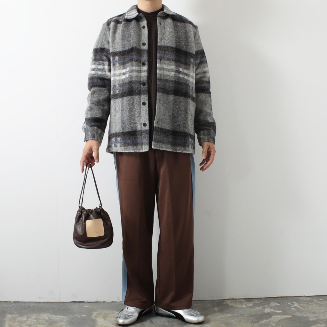 WAX LONDON ワックスロンドン ウール チェック オーバーシャツ NOLAN