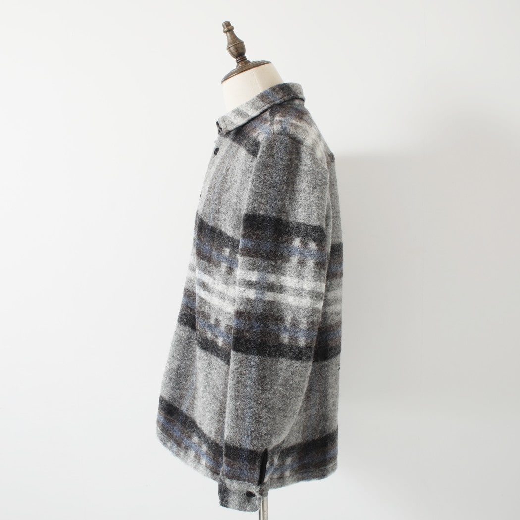 WAX LONDON ワックスロンドン ウール チェック オーバーシャツ NOLAN