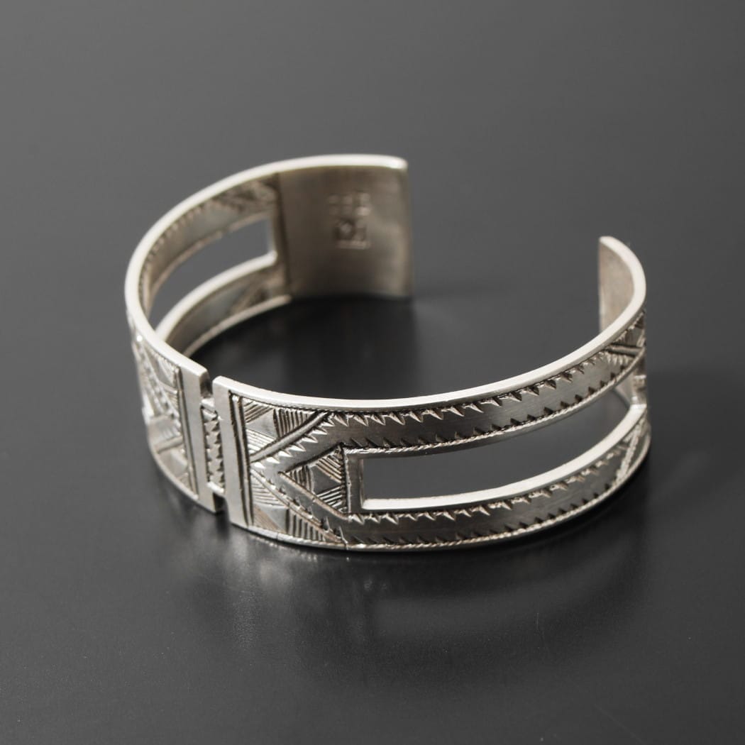 TOUAREG SILVER JEWELRY トゥアレグ シルバー ジュエリー シルバーバング H型セミワイド シルバー
