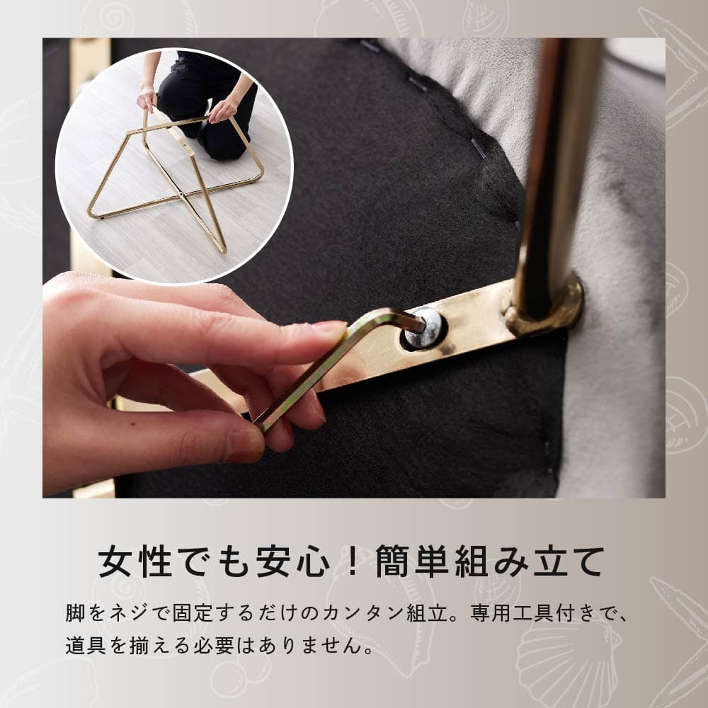 ASHEL soleil デスクチェア 金脚 TN-CH12D