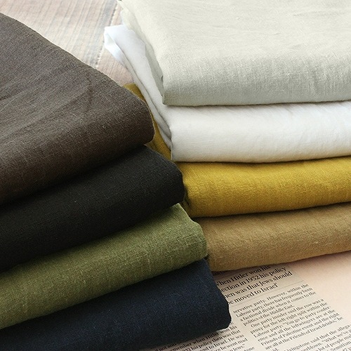 【反物販売】洗いをかけた 40/1番手 ヨーロッパリネン起毛 【麻 生地 無地】