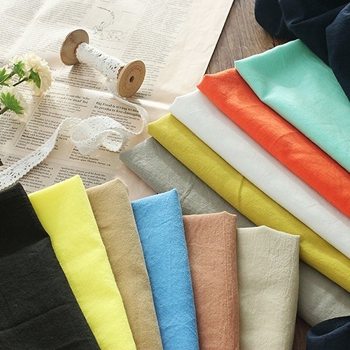 【反物販売】ワイド幅│洗いをかけた 綿80アイディールローン nw加工 【コットン 生地 無地】