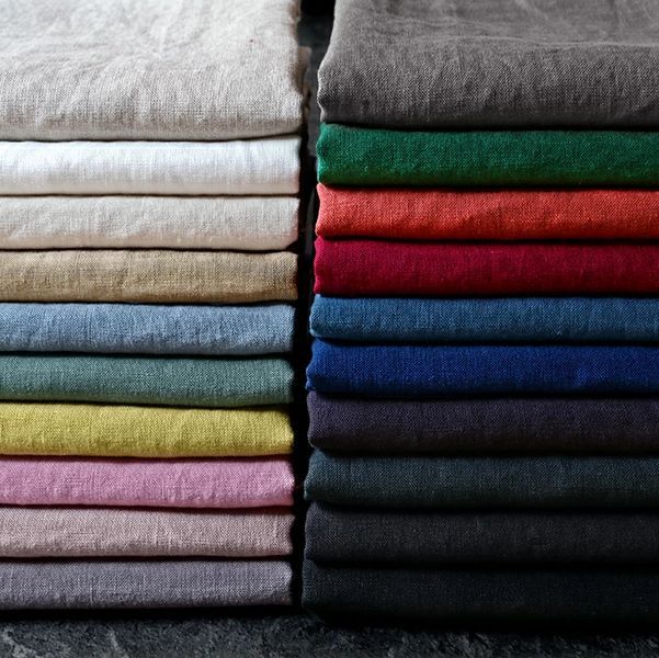 【反物販売】洗いをかけた フレンチリネン odw加工 40番手 【麻 生地 無地】