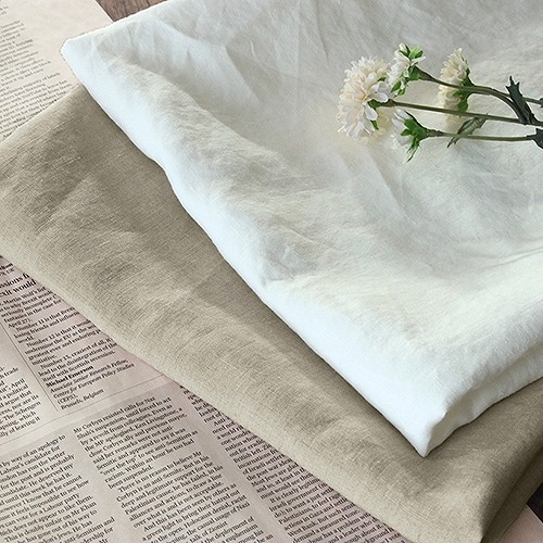 【反物販売】洗いをかけた 40/1番手 高密度ベルギーリネン オーバーダイドウォッシュ加工 【麻 生地 無地】