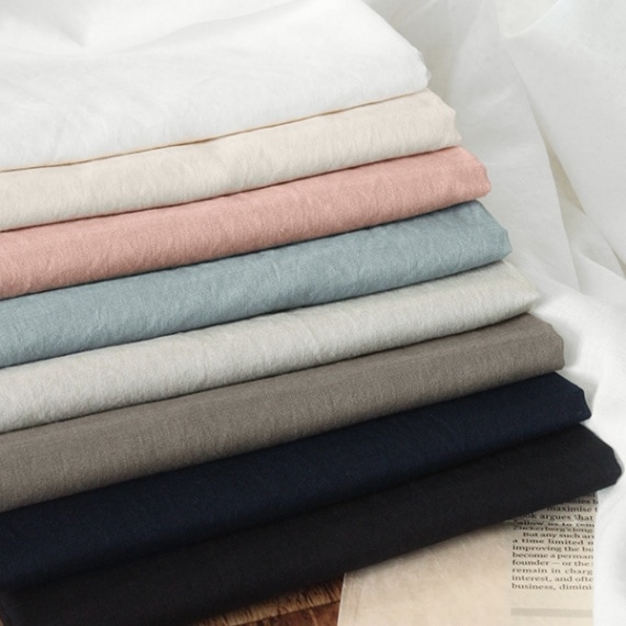 【反物販売】洗いをかけた 綿アイディールボイル nw加工 【コットン 生地 無地】