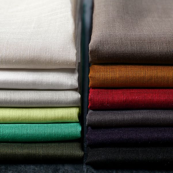 【反物販売】綿麻スラブローン 異番手【コットン リネン 生地 無地】