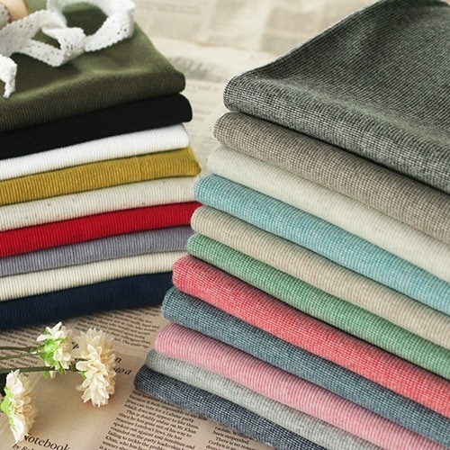 【反物販売】無杢 30/スパンテレコ 【コットン(綿) 生地 無地 リブニット】