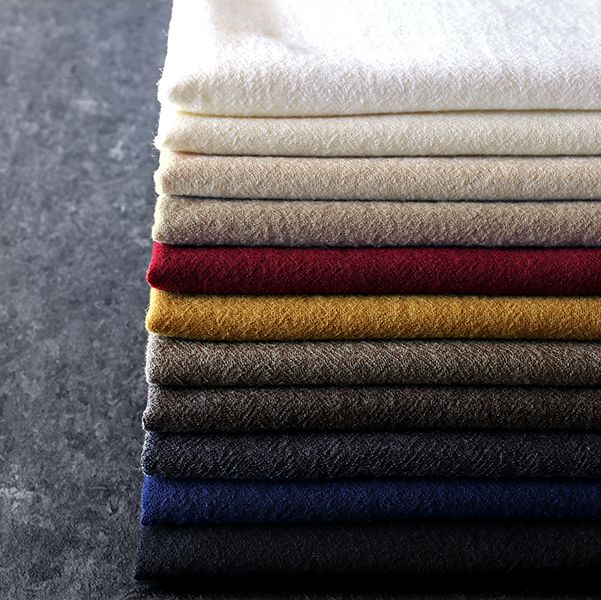 【反物販売】洗いをかけた ウールガーゼ 2/48番手 【毛 生地 無地 ストール】