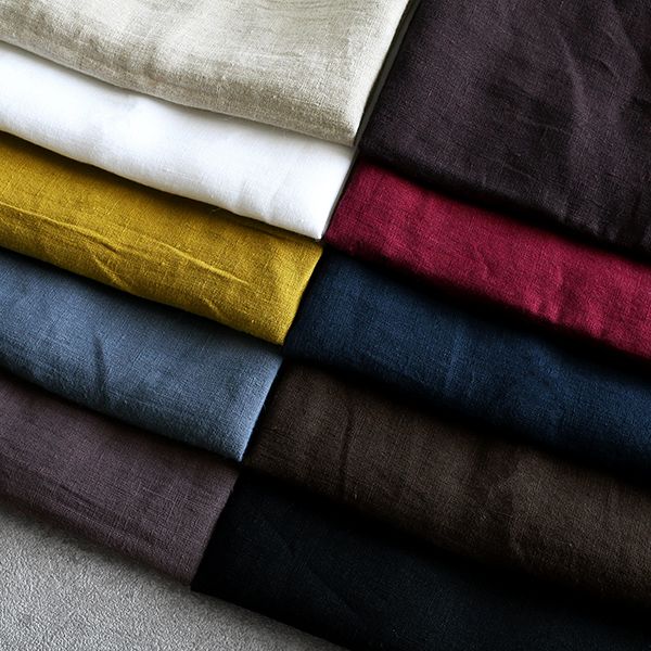 洗いをかけた リネンブロード 【麻 生地 無地】 - 生地、布地の通販  