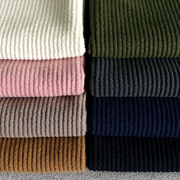 【生地サンプル】6W ニットコーデュロイ【コットン(綿) ポリエステル 生地 無地】