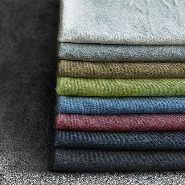 【反物販売】40/40/40 ミニミニ裏毛ニット オーガニックコットン 【綿 生地 無地】