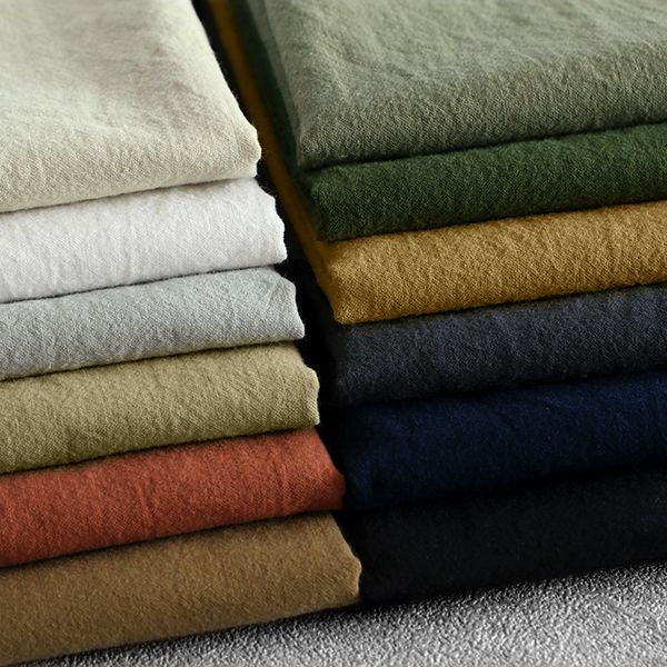 生地サンプル】洗いをかけた コットンライトキャンバス 【綿 生地 無地  