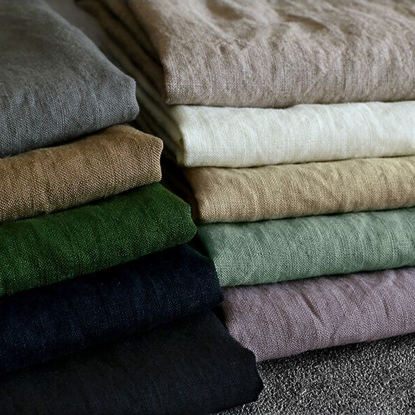 反物販売】洗いをかけた 高密度リネンウェザー 40番手 【麻 生地 無地