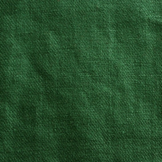 【1m35cmカットクロス】洗いをかけた 40/1番手 綾織 フレンチリネン odw加工(フレンチグリーン)
