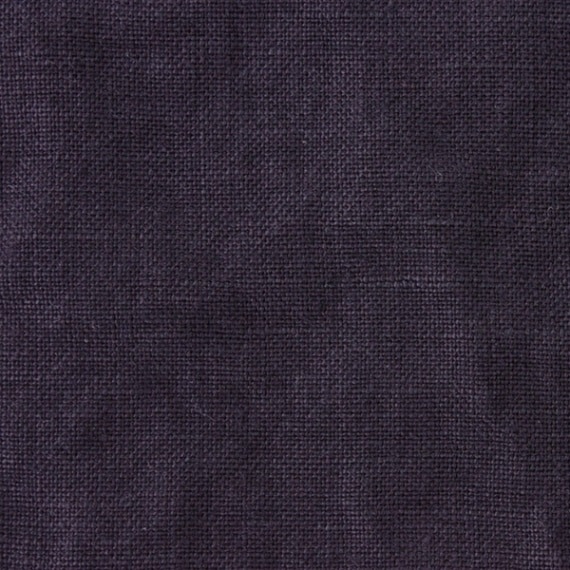 【1m65cmカットクロス】洗いをかけた 40/1番手 フレンチリネン odw加工(ダークパープル)
