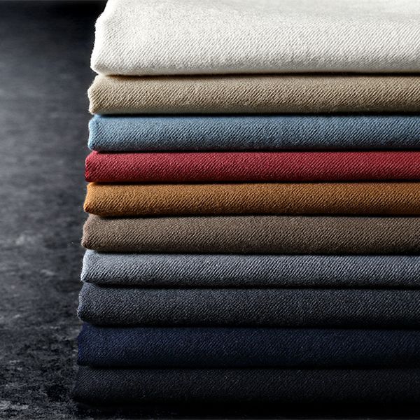 【生地サンプル】ワイド幅 コットンウールツイル ウォッシャブル 【毛 生地 ストール】