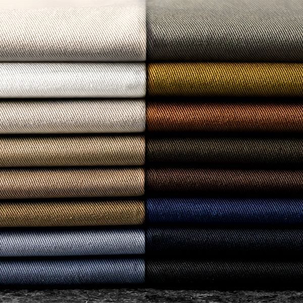 【生地サンプル】ワイド幅 美しいカツラギ 異番手 【コットン(綿) 生地 無地】