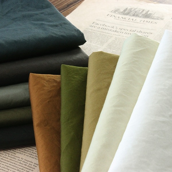 【生地サンプル】洗いをかけた 綿コーマバーバリー ハードフィニッシュ加工 【コットン 生地 無地】