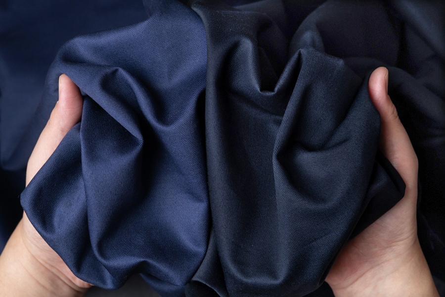 【生地サンプル】ワイド幅 美しいカツラギ 異番手 【コットン(綿) 生地 無地】