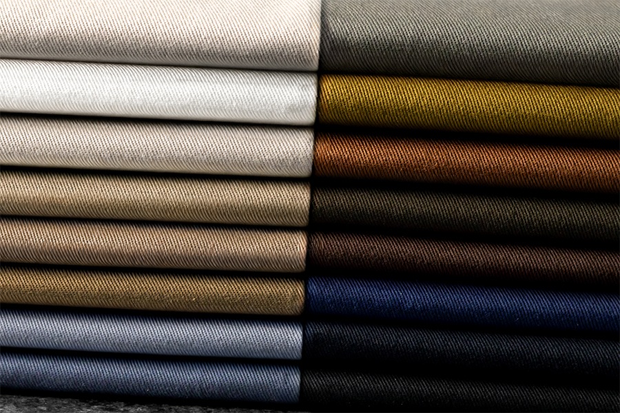 【生地サンプル】ワイド幅 美しいカツラギ 異番手 【コットン(綿) 生地 無地】