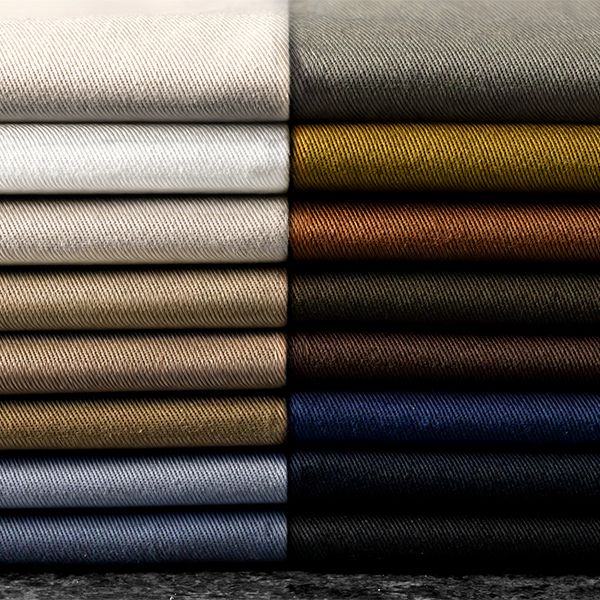 【生地サンプル】ワイド幅 美しいカツラギ 異番手 【コットン(綿) 生地 無地】